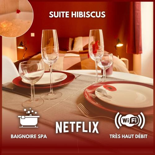 Montargis Apartment | Suite Hibiscus - Cocon Romantique & Jacuzzi Privé