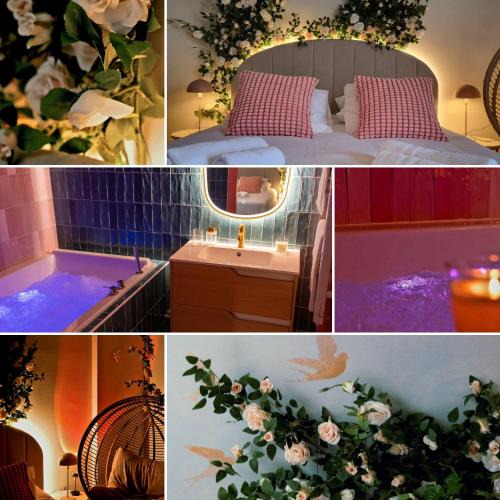 Noyal-sur-Vilaine Apartment | Suite Romantique Florale Balnéo Rennes parking
