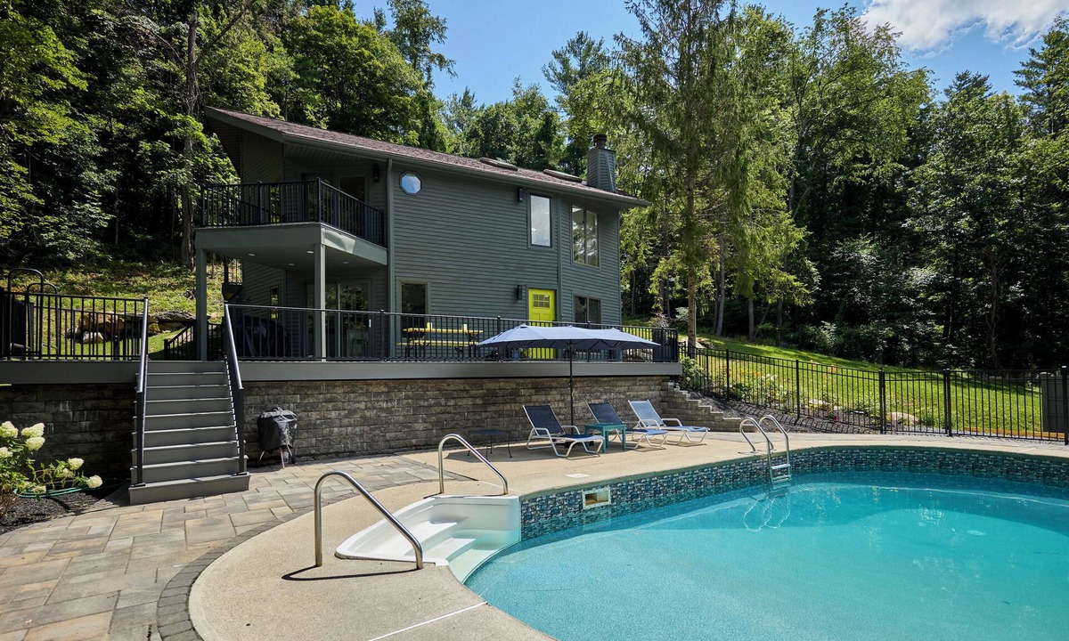 Great Barrington House | Summer Chalet w/Sparkling Pool in Great Barrington + Private Hiking Trails
