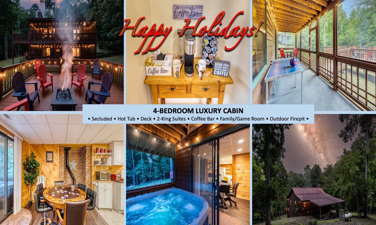 My Mountain Cabin | Summr Spl/Secluded/HotTb/Pokr/Firept/Pet/2king