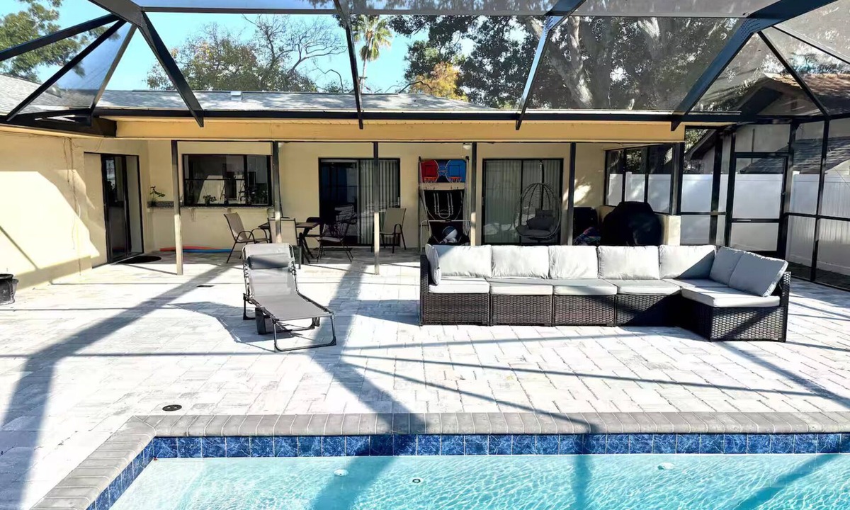 Safety Harbor House | Sunlit Escape Pool Perfect for Big Groups