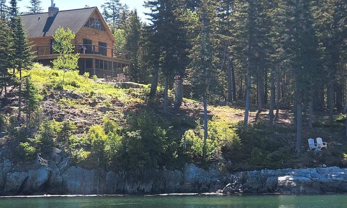 Roque Bluffs Cabin | Sunset Cabin by the Sea: Log cabin w/stunning ocean views. Unwind in paradise!