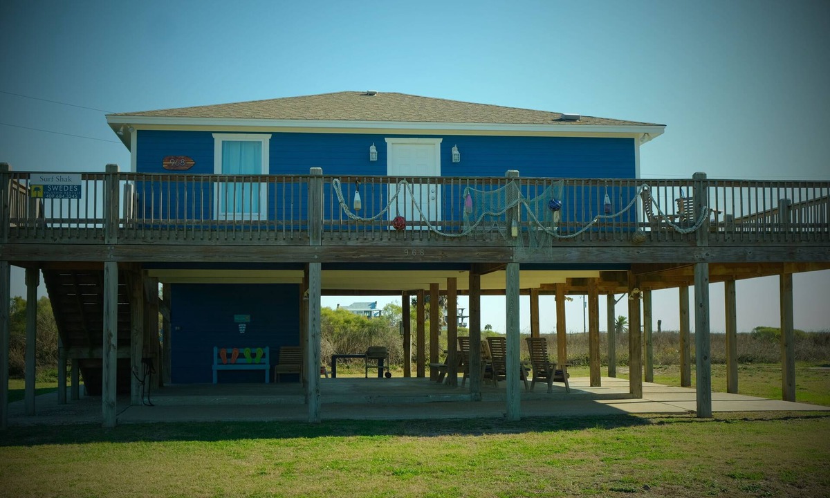 Port Bolivar House | Surf Shak: 2 BR, 2 BA House in Crystal Beach, Sleeps 8
