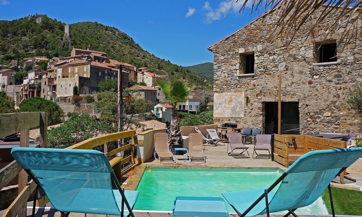 Roquebrun House | Swimming pool Village House Rental Rivière Village Vacation rental 12 person (s)