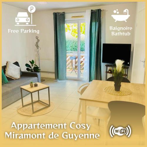 Miramont-de-Guyenne Apartment | T2 Cosy, résidence sécurisée, parking privé