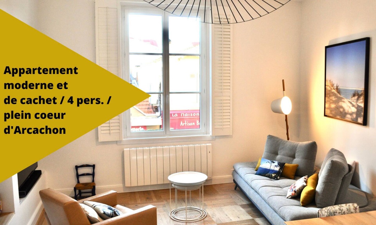 Arcachon Apartment | T3/4pers./Standing/Coeur d'Arcachon/Parking