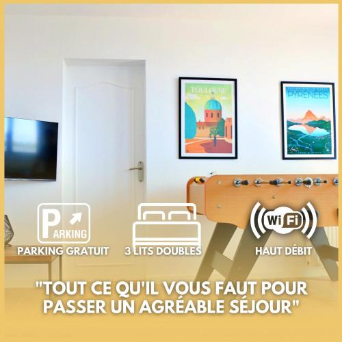 Bascule - Oratoire Apartment | T4 Pro Groupes - 5min Airbus - 6pers - Parking