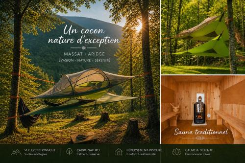 Massat Other | Tente suspendue sous les étoiles vue nature expérience unique