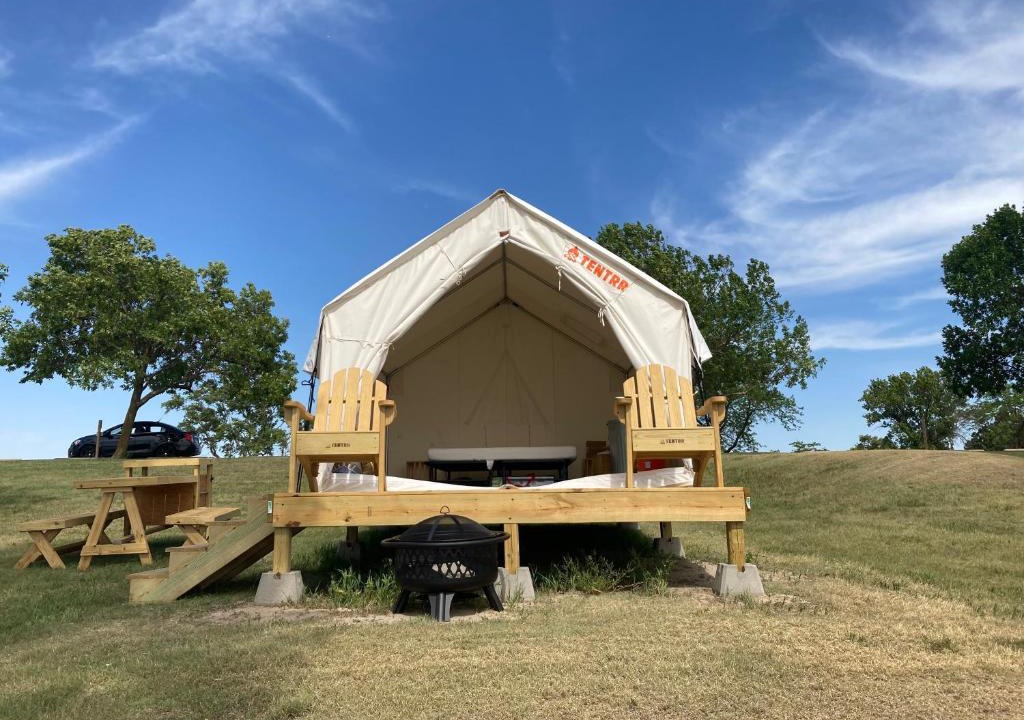 Loup City Other | Tentrr State Park Site - Nebraska Sherman SRA - East Ridge Lakeview J - Single Camp