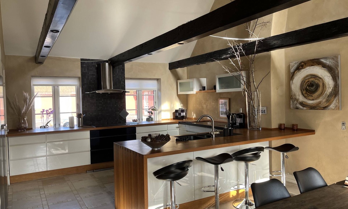 Udsholt Other | Thatched house of 360 m². 1 km from the beach. Campfire place and large lawn.