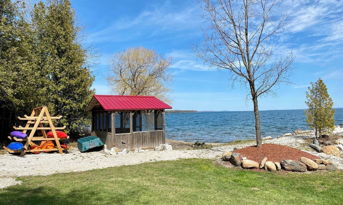 Sheguiandah Cottage | The Aframe Beach front cottage rental on Manitoulin Island