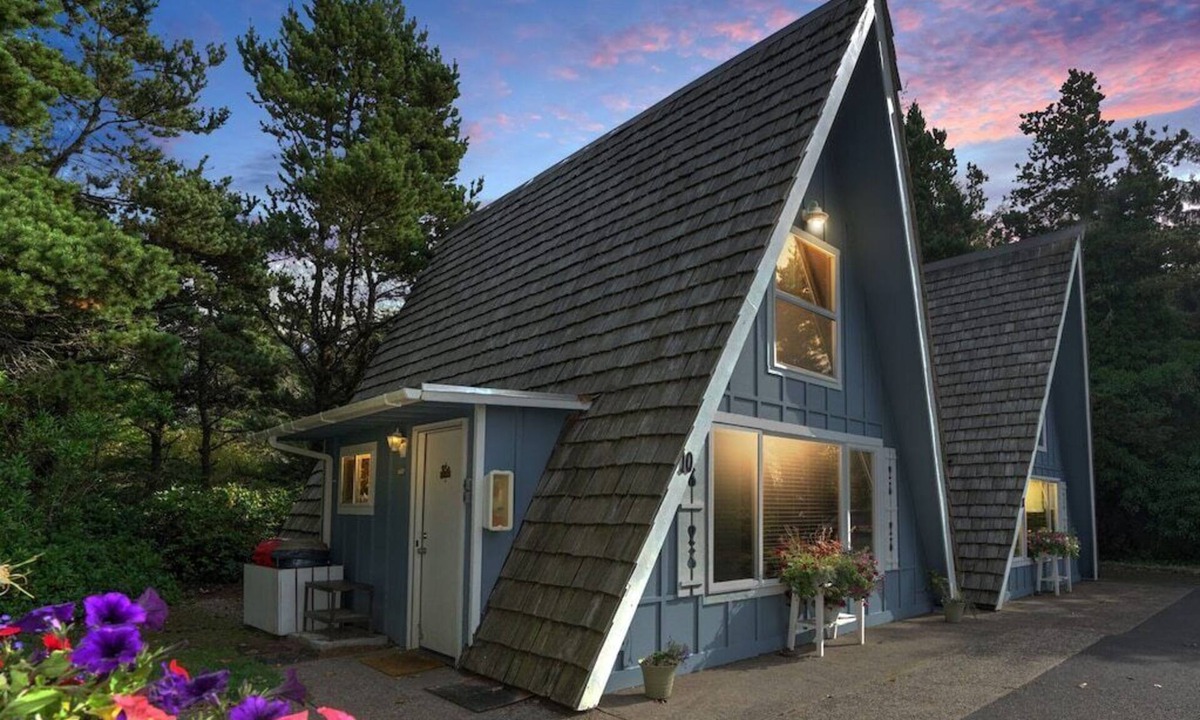 Otter Rock Ski Chalet | The Dude's Abode A-Frame Private Ocean Access