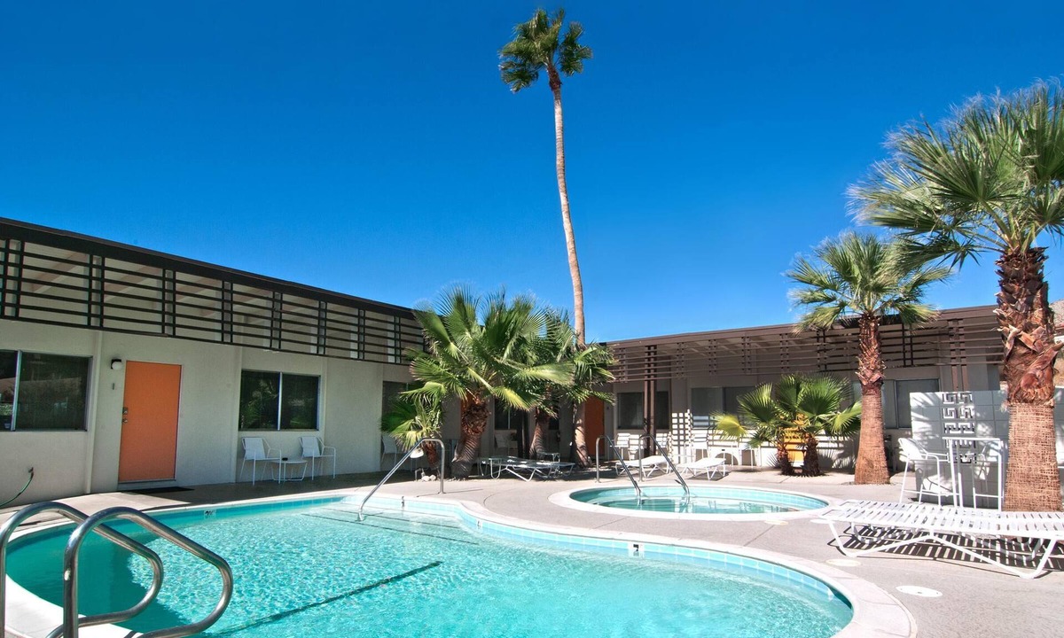 Desert Hot Springs Apartment | The Getaway 1BR #5: Pool, Mountain View, Kids/Pets welcome