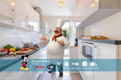 Montevrain Apartment | The Little Cook, 8 pers 10 min Disneyland Paris