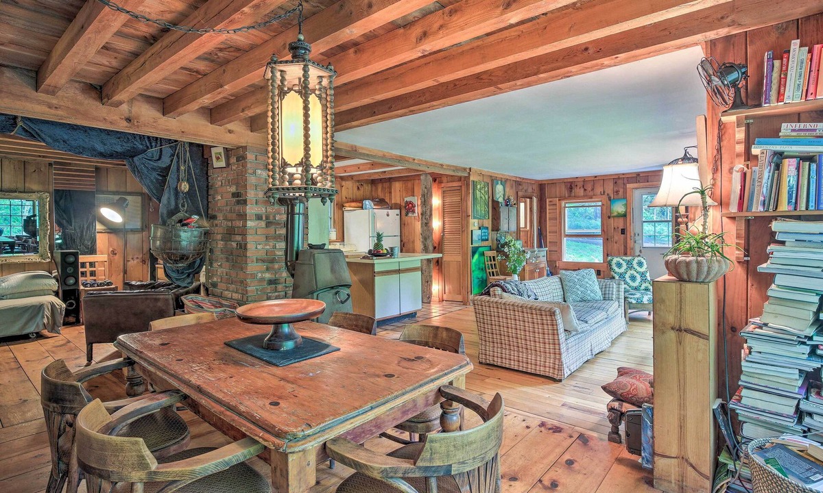 New Marlborough Cabin | 'The Mill River Cabin’ w/Fireplace & River View!