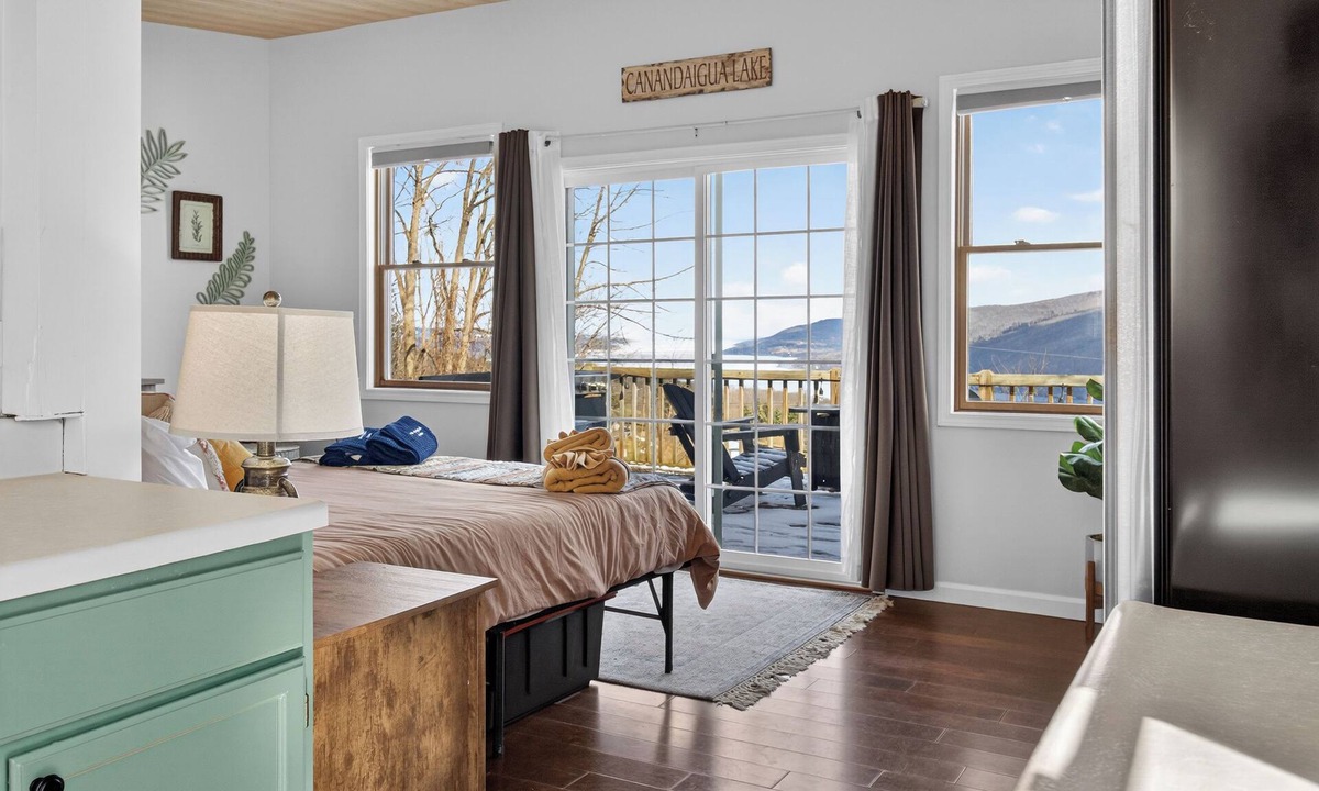 Naples Cabin | The Overlook Couples Tiny Cabin-HotTub-Firepit. Best view in the Finger Lakes!