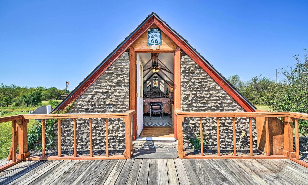 Tower Heights Cottage | 'The Rockhouse Cottage' with Deck on Tulsa Farm!