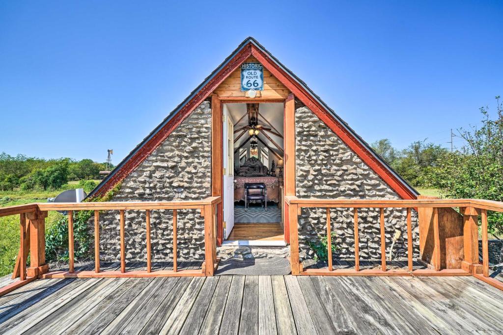 Tower Heights House | 'The Rockhouse Cottage' with Deck on Tulsa Farm!