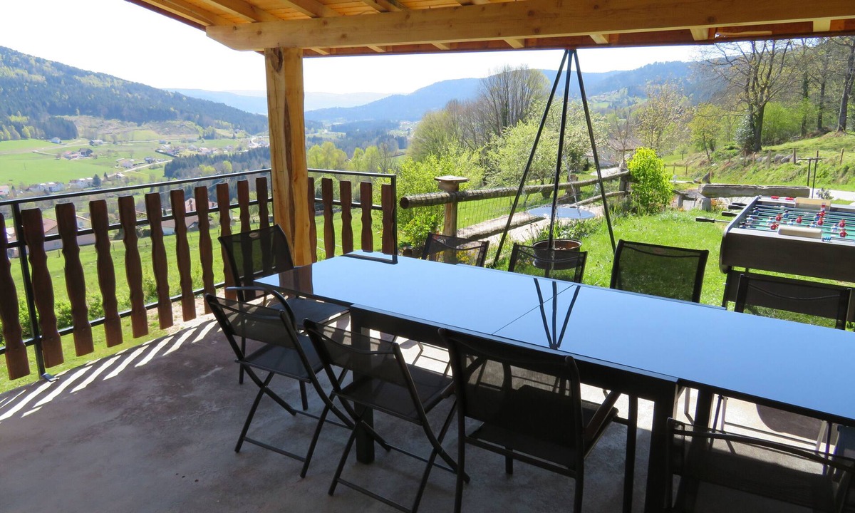 Cleurie House | the yellow house covered terrace panoramic view 15 km from gerardmer remiremont