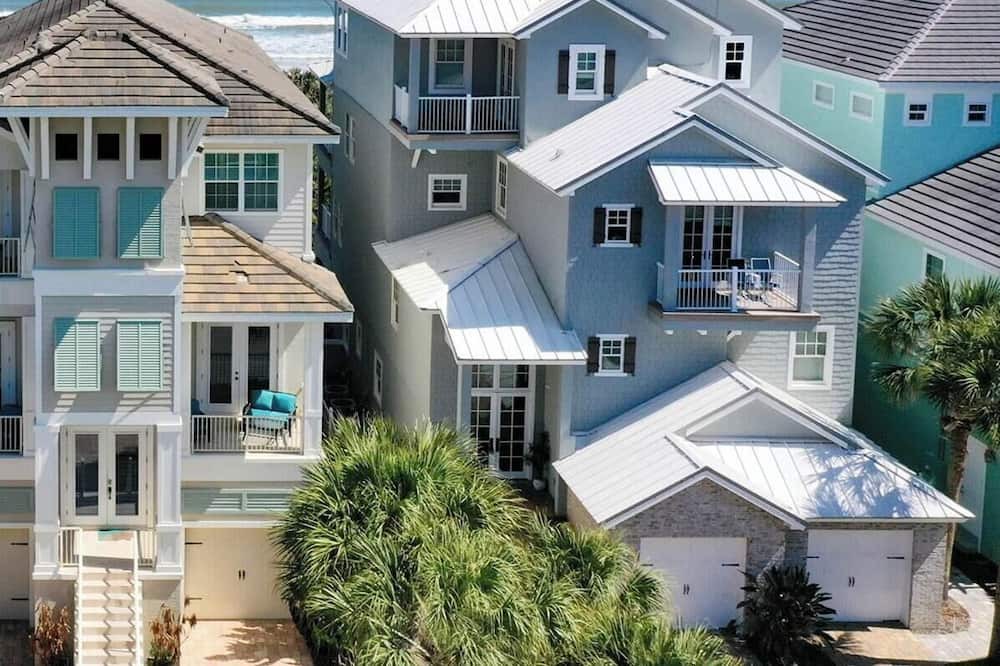 Palm Coast House | Tiki Tides Oceanfront 7BR w/ Elevator, Heated Pool & Private Boardwalk