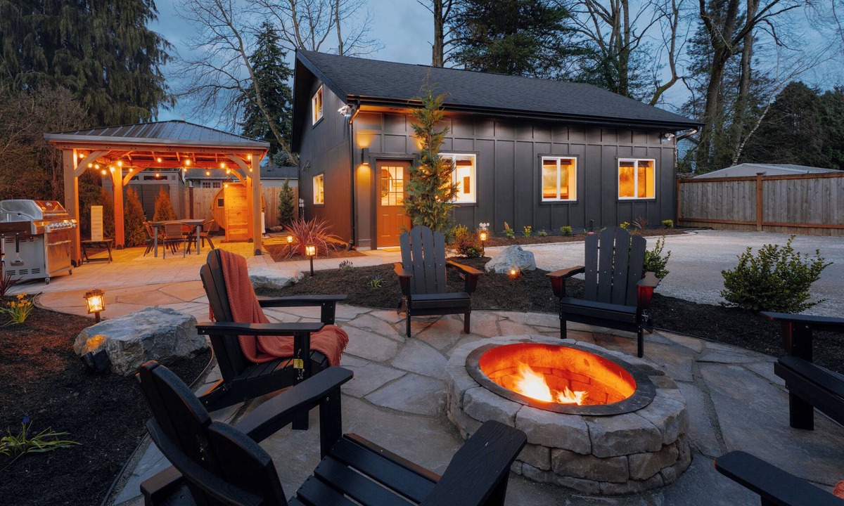 Everett House | Timber & Tide: Custom PNW Retreat, Secret Attic, Sauna, Covered Patio Dining