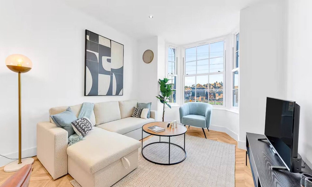 Rye Apartment | Timeless Comfort: 1-Bed Gem with Deluxe Kitchen