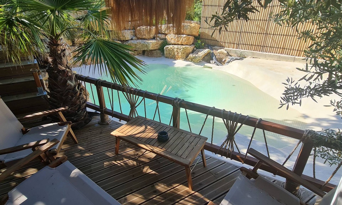 Peypin Ski Chalet | Tiny house with private lagoon pool and jacuzzi