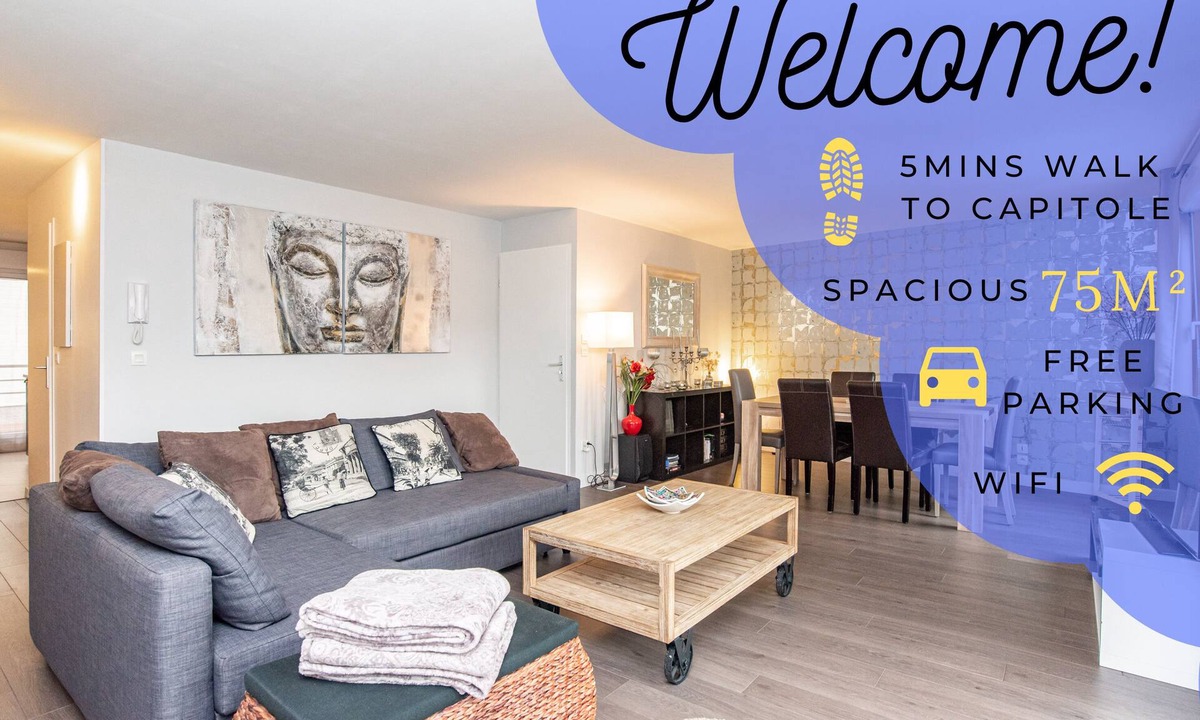Arnaud Bernard Apartment | ToulouZen - T3 - St Sernin - Capitole - free parking