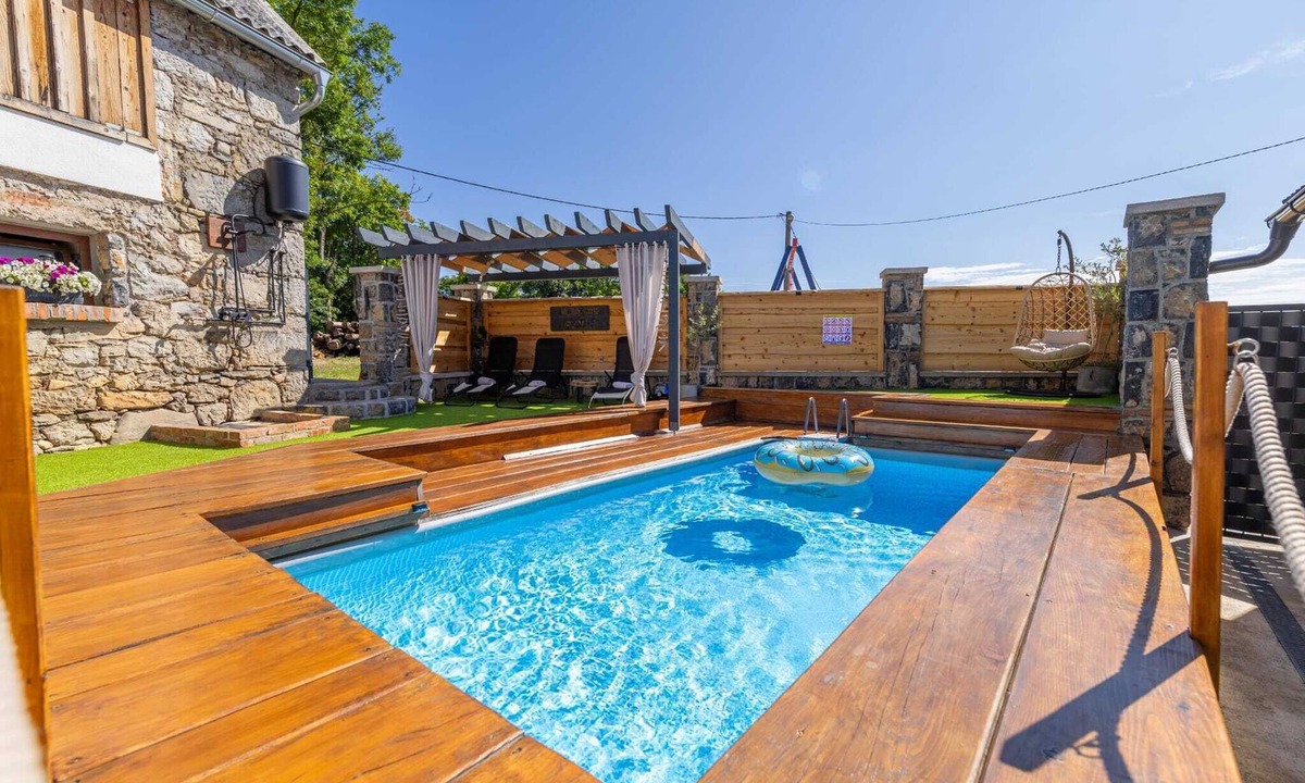 Lika-Senj House | Traditional Lika home with pool and jacuzzi surrounded by nature.