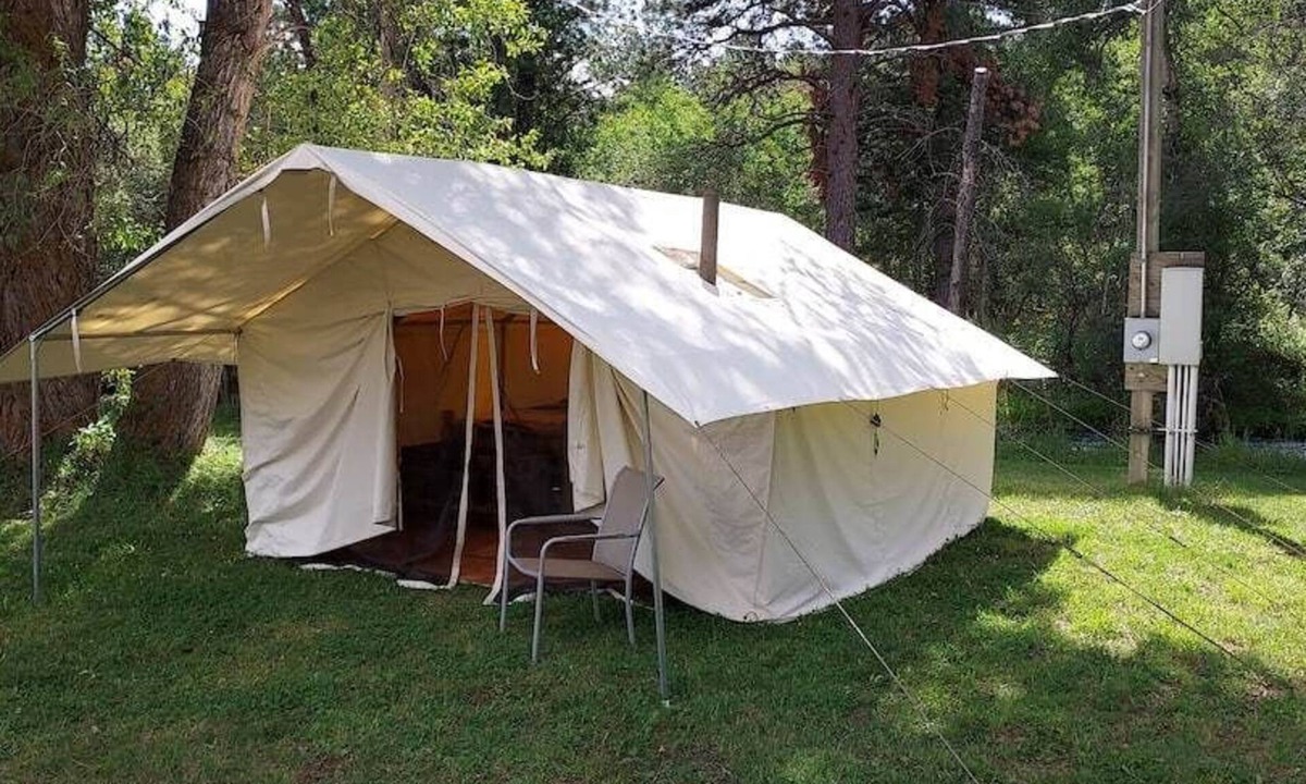 Saddlestring House | Trapper Wall Tent, Trapper Wall Tent by the Stream
