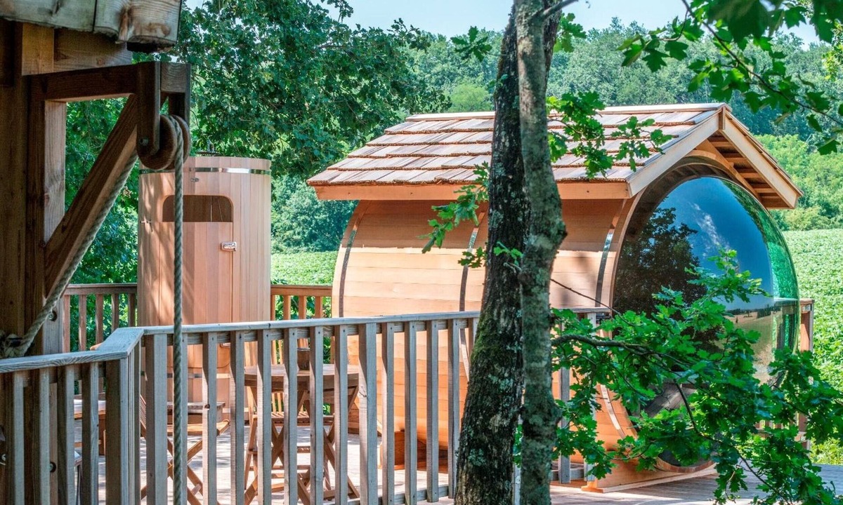 Seyches Cabin | Treehouse with Private Spa - Bois des Nauzes