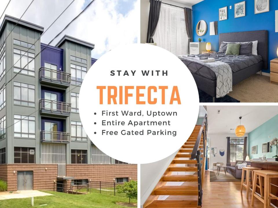 First Ward Apartment | Trifecta Ace Location Pool & Gym Superhost
