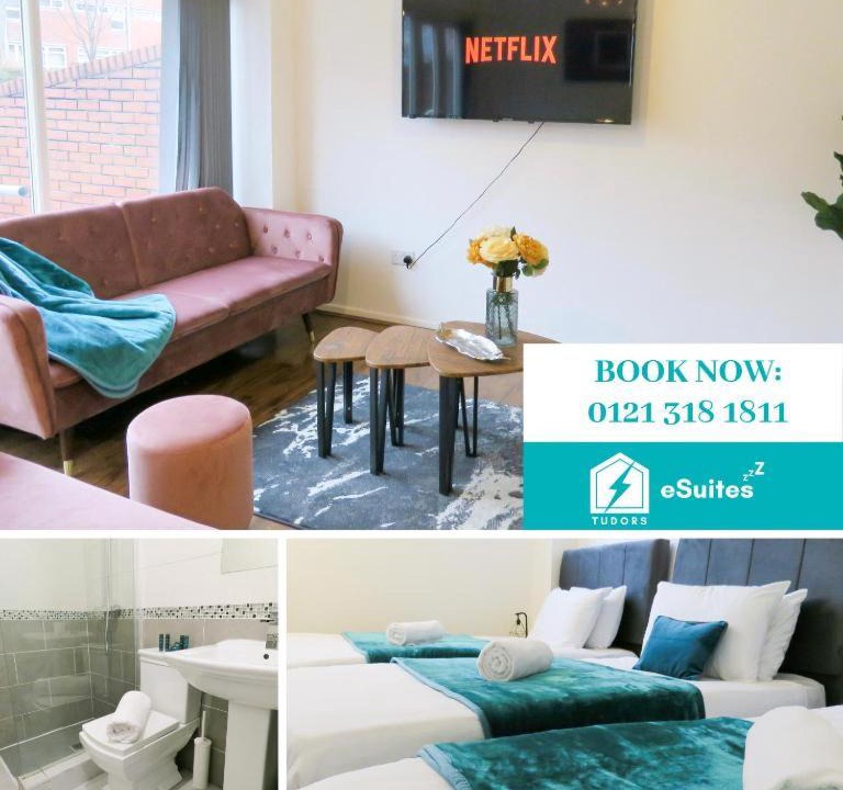The Westside House | Tudors eSuites - Five Ways, Private Terrace & Parking