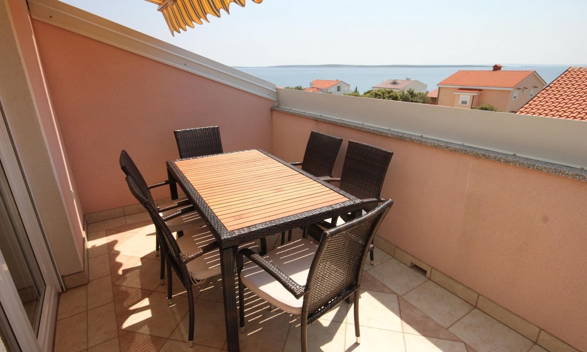 Kolan Apartment | Two bedroom apartment with terrace and sea view Mandre, Pag (A-6507-a)