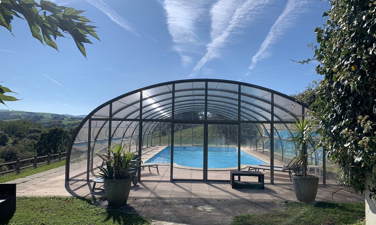 Souraide Condo | Typical Basque villa, covered pool, quiet location with breathtaking views