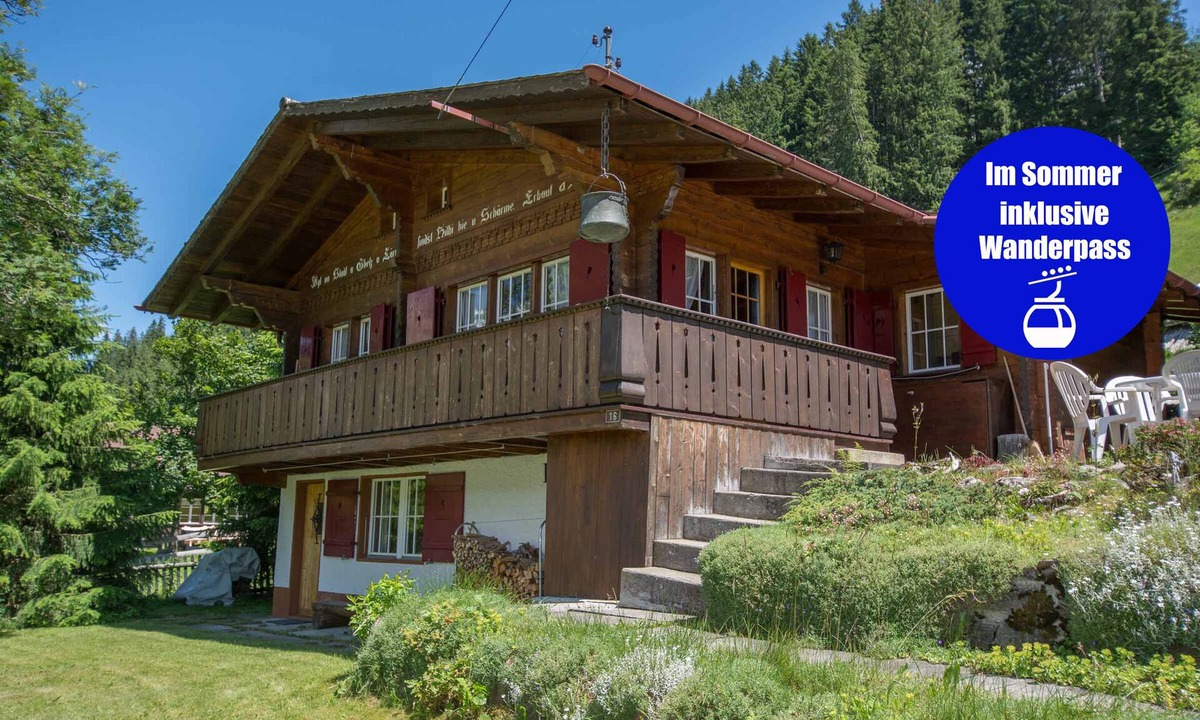 Adelboden Apartment | Typical Bernese Oberland chalet with large garden and magnificent views.