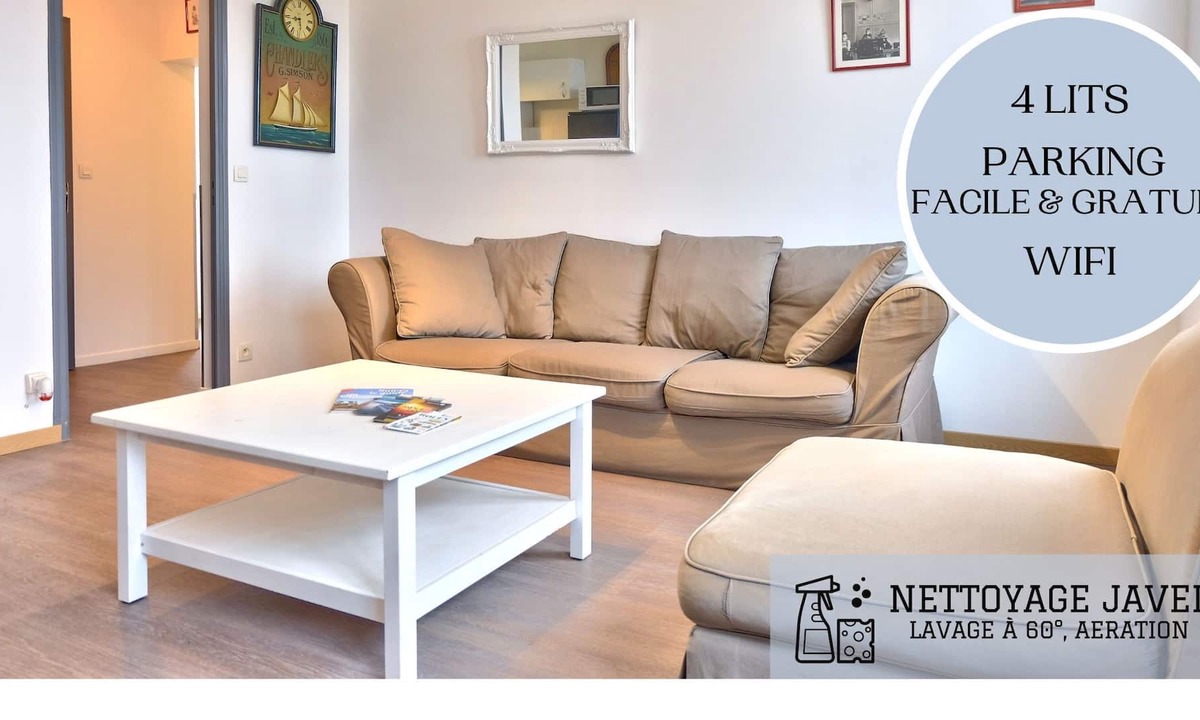 Bonsecours Apartment | Un Appart A Rouen - T3 quiet CHU free Parking