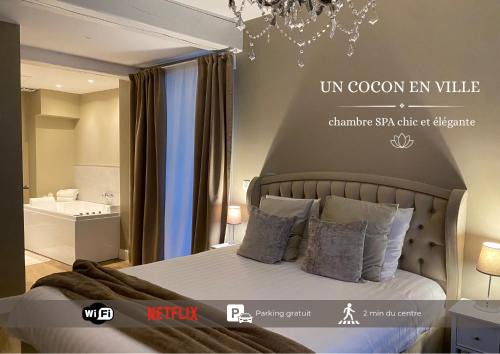 Saint-Aquilin-de-Pacy Bed & Breakfast | UN COCON EN VILLE - chambre SPA chic et élégante