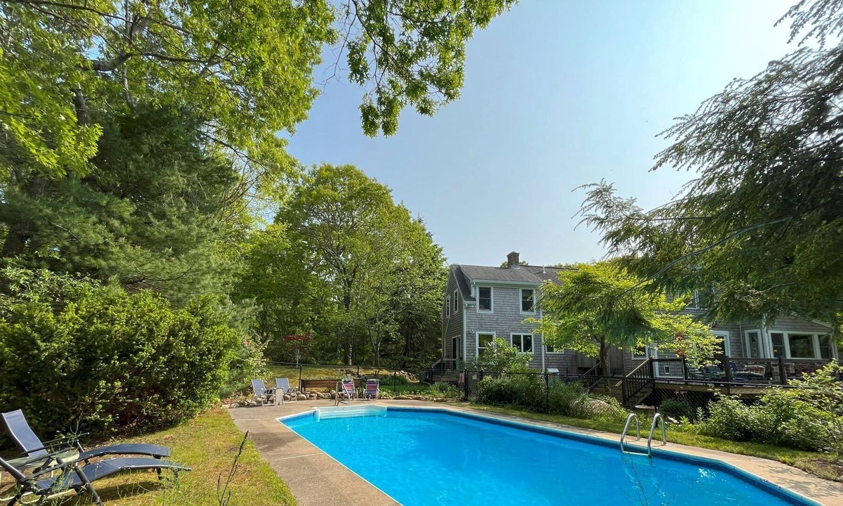 West Barnstable House | Unique home with a private inground pool