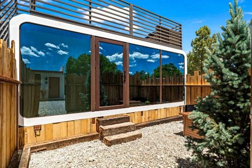 Taos House | Unique Tiny House Space Cabin with Rooftop Patio and 360° Mountain Views near Taos, New Mexico