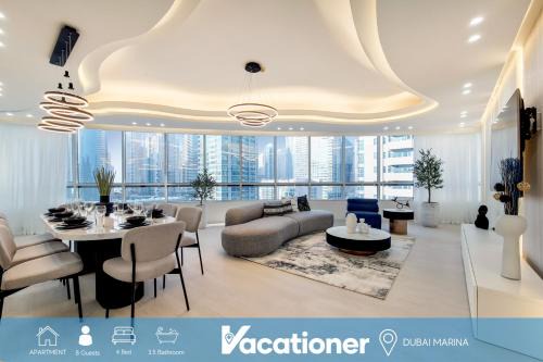 Dubai Marina Apartment | Vacationer Holiday Homes I Stunning 4 Bed I 10 Min from Marina Mall