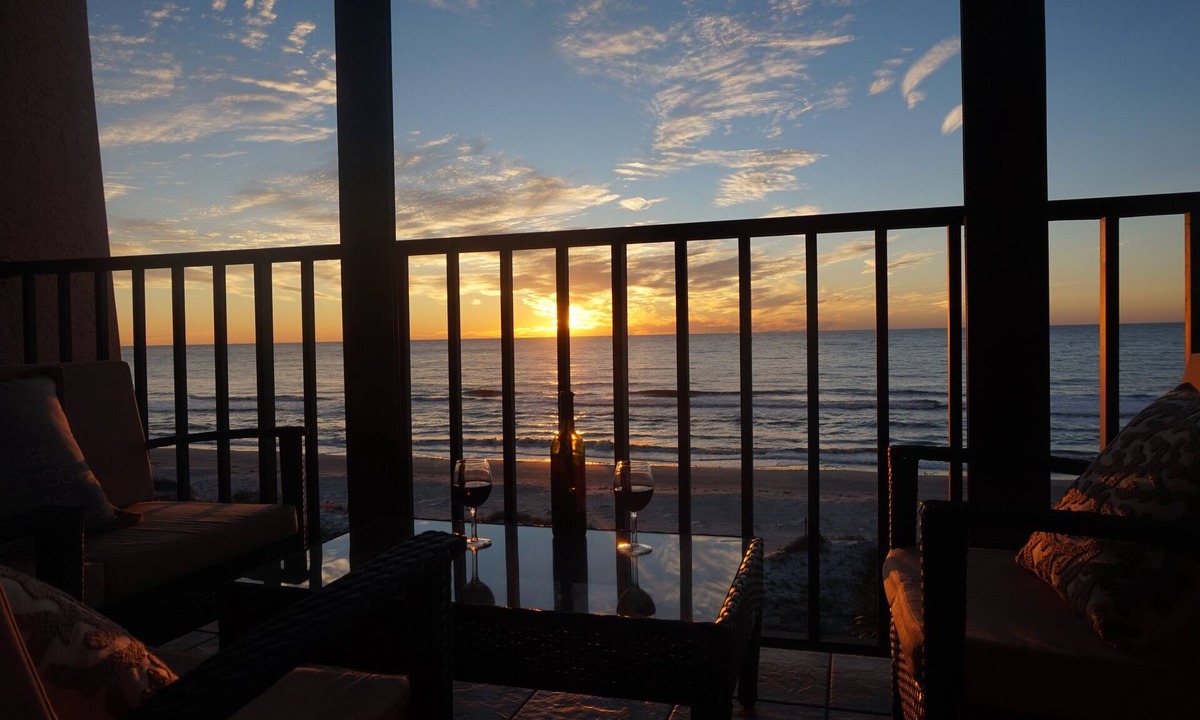 Indian Rocks Beach Condo | View Spectacular Sunsets from your balcony overlooking Indian Rocks Beach.