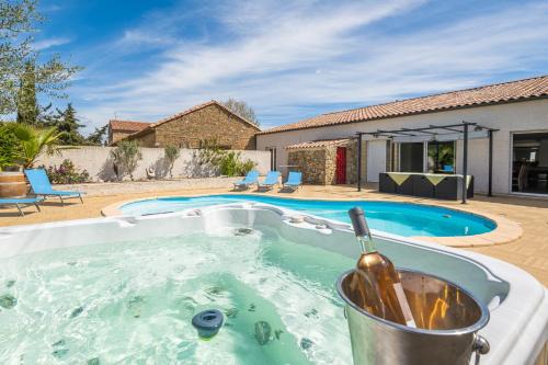 Bize-Minervois Villa | Villa avec piscine et Jaccuzy