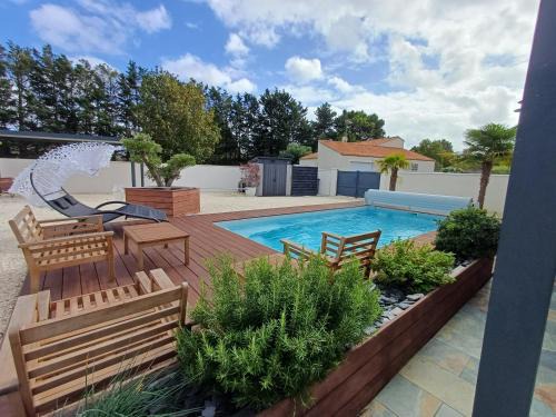 Angles House | Villa Bleu Azur - piscine, plages