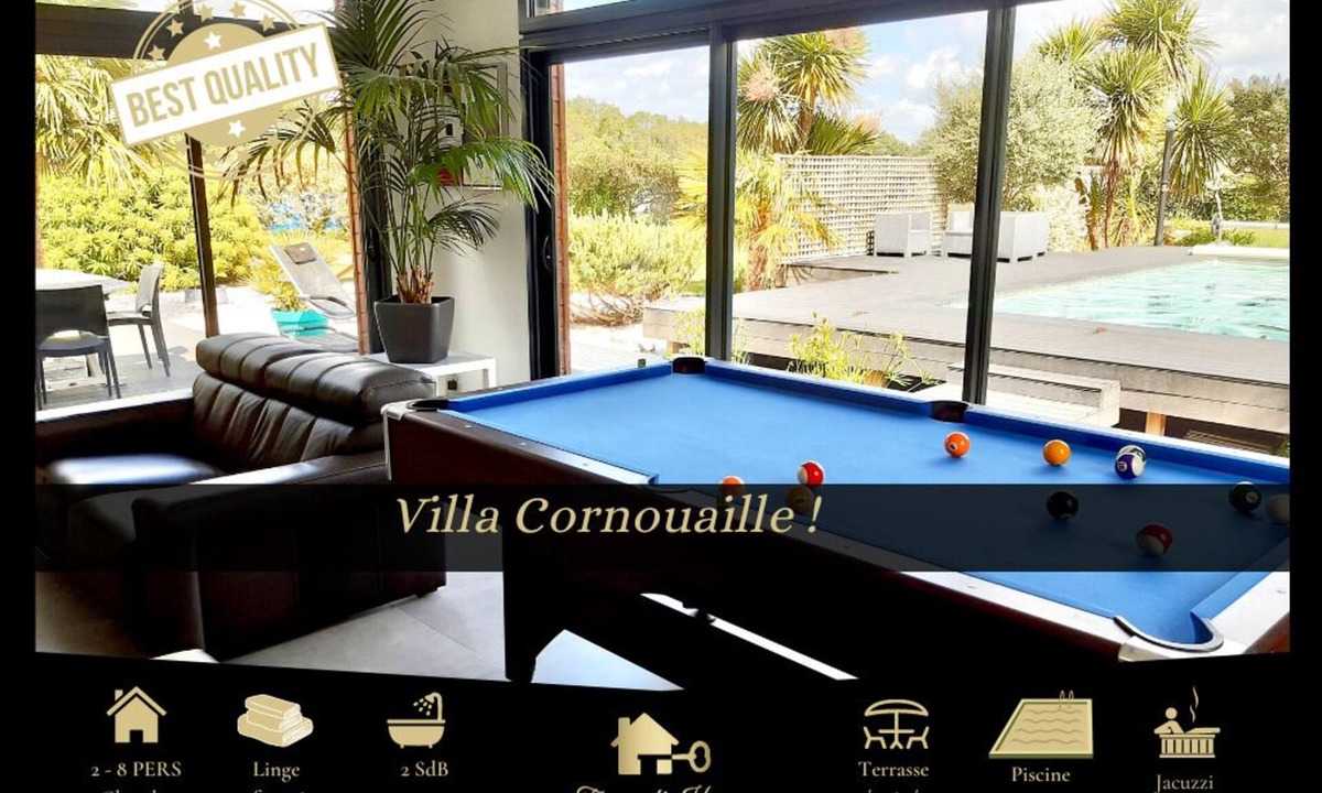Redene Villa | VILLA CORNOUAILLE Swimming pool, Jacuzzi, Sauna, 2-8 PERSONS