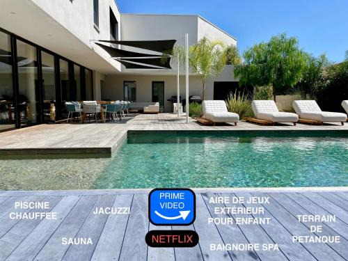 Perols Villa | Villa de luxe piscine jacuzzi