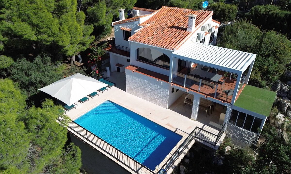 Orba House | Villa Horizonte with pool and pool house, mountain and nature views