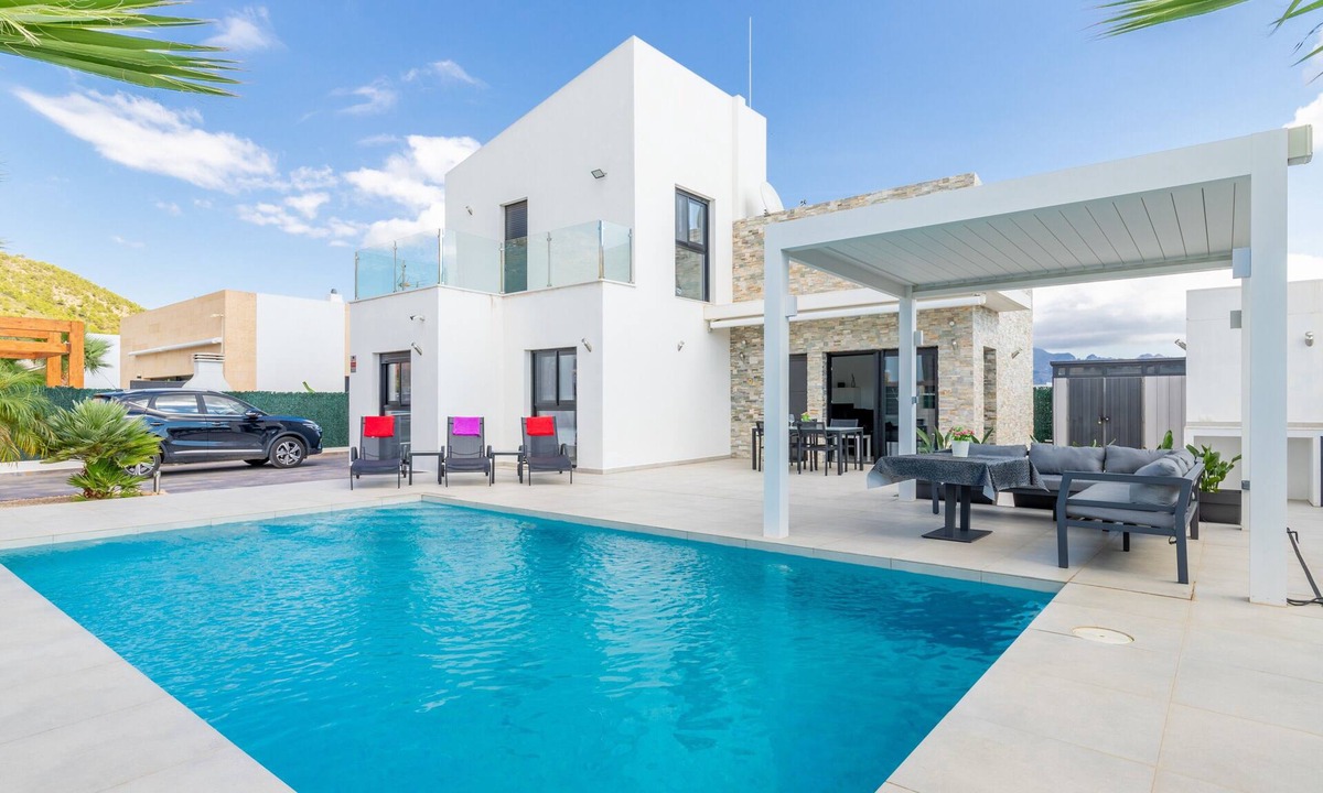 La Colina Villa | Villa "Jade Polop" with Mountain View, WiFi, Pool, Garden & Terrace