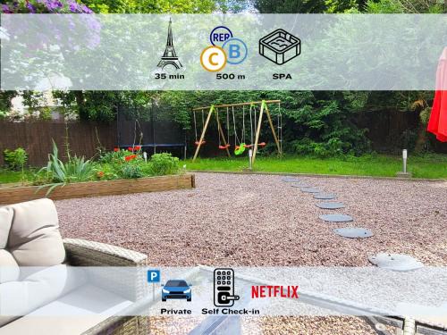 Verrieres-le-Buisson Villa | Villa L'Alameda Spa Billard Paris Centre 35min