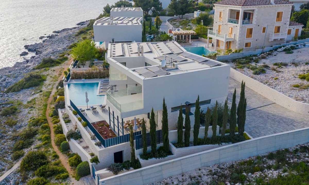 Rogoznica Villa | Villa Valiosa - stunning beachfront villa with a pool and a sauna for ten guests by MyWaycation